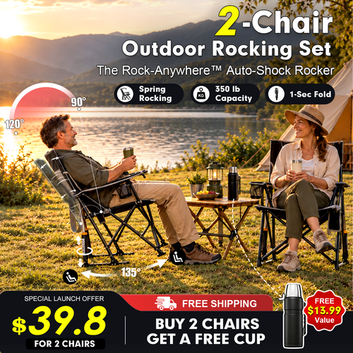 The Rock-Anywhere Auto-Shock Rocker – 2 Chair Set